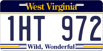 WV license plate 1HT972