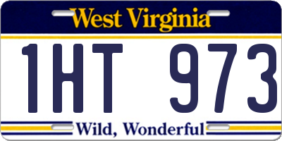 WV license plate 1HT973