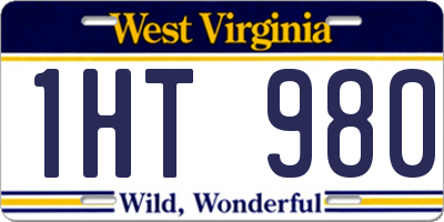 WV license plate 1HT980
