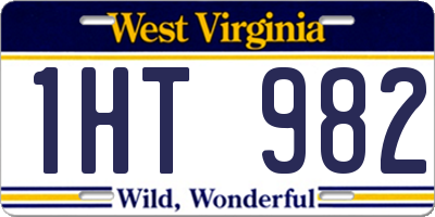 WV license plate 1HT982