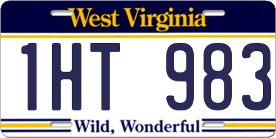 WV license plate 1HT983