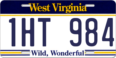 WV license plate 1HT984