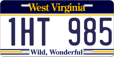 WV license plate 1HT985