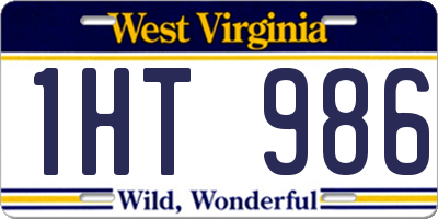 WV license plate 1HT986