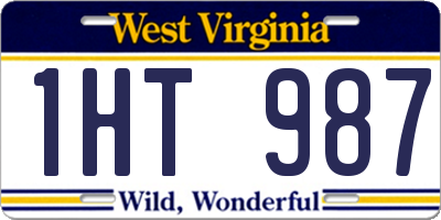 WV license plate 1HT987