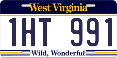WV license plate 1HT991