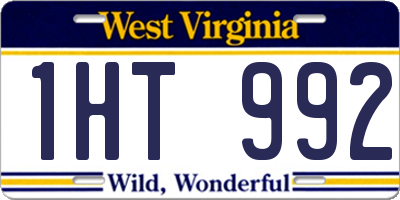 WV license plate 1HT992