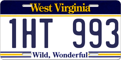 WV license plate 1HT993