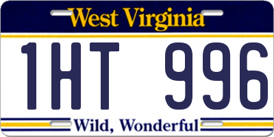 WV license plate 1HT996