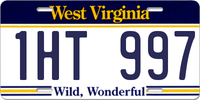 WV license plate 1HT997