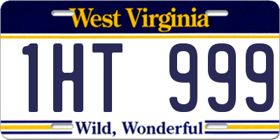 WV license plate 1HT999