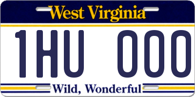 WV license plate 1HU000