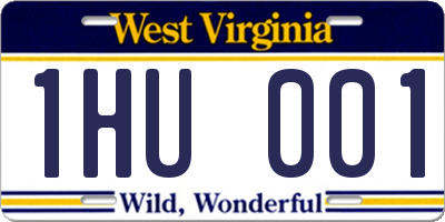 WV license plate 1HU001