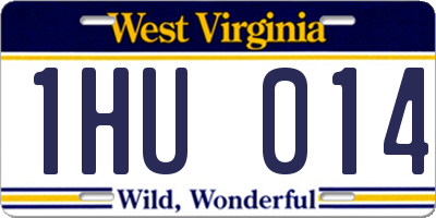 WV license plate 1HU014