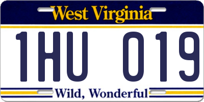 WV license plate 1HU019