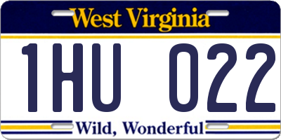 WV license plate 1HU022