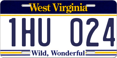 WV license plate 1HU024