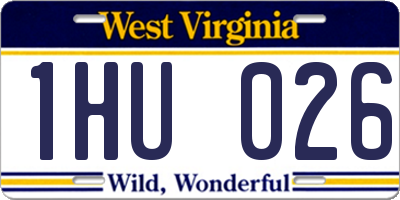 WV license plate 1HU026