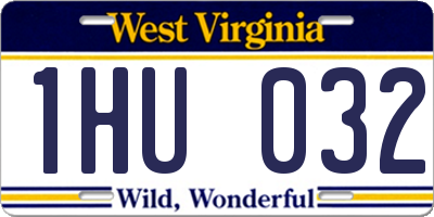 WV license plate 1HU032