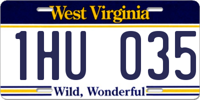 WV license plate 1HU035
