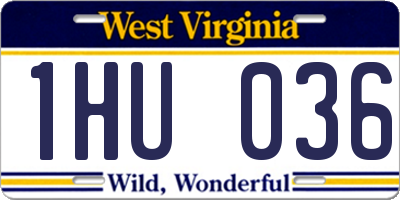 WV license plate 1HU036