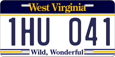 WV license plate 1HU041