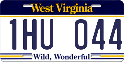 WV license plate 1HU044