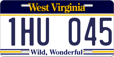 WV license plate 1HU045