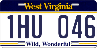 WV license plate 1HU046