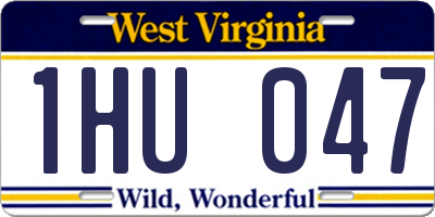 WV license plate 1HU047