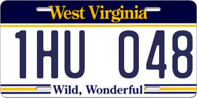 WV license plate 1HU048