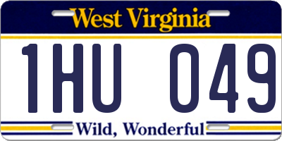 WV license plate 1HU049