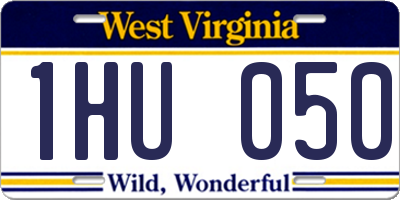 WV license plate 1HU050