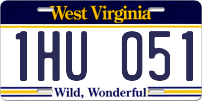 WV license plate 1HU051