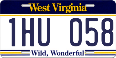 WV license plate 1HU058