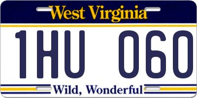 WV license plate 1HU060