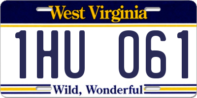WV license plate 1HU061