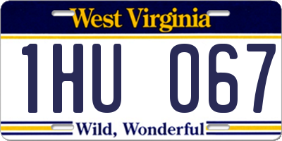WV license plate 1HU067
