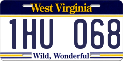 WV license plate 1HU068