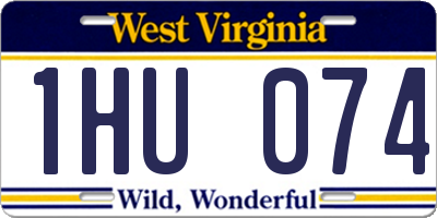 WV license plate 1HU074