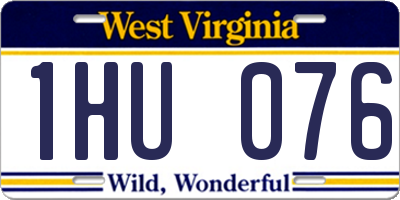 WV license plate 1HU076