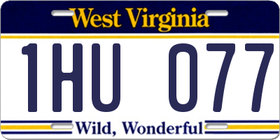 WV license plate 1HU077