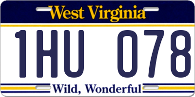 WV license plate 1HU078