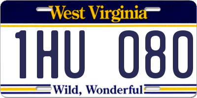 WV license plate 1HU080