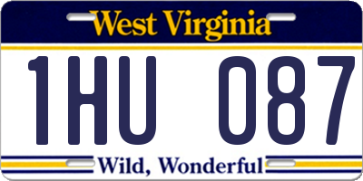 WV license plate 1HU087