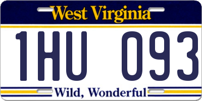 WV license plate 1HU093