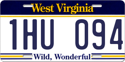 WV license plate 1HU094