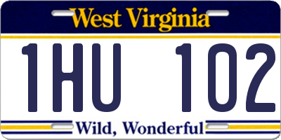 WV license plate 1HU102