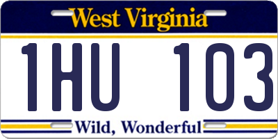 WV license plate 1HU103
