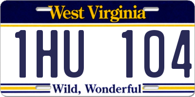 WV license plate 1HU104